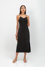 AERA SATIN SLIP MIDI DRESS AERA SATIN SLIP MIDI DRESS