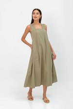 YUKI LINEN VBACK MAXI DRESS