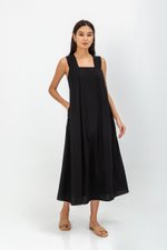 YUKI LINEN VBACK MAXI DRESS