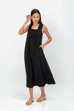YUKI LINEN VBACK MAXI DRESS