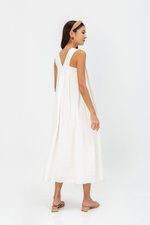 YUKI LINEN VBACK MAXI DRESS