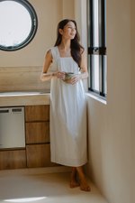 YUKI LINEN VBACK MAXI DRESS