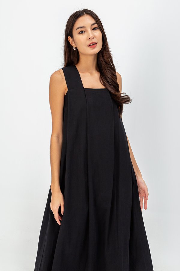 YUKI LINEN VBACK MAXI DRESS