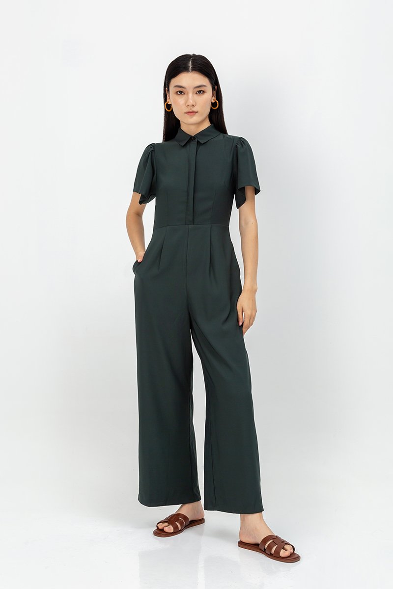 GWEN COLLARED BUTTONDOWN JUMPSUIT