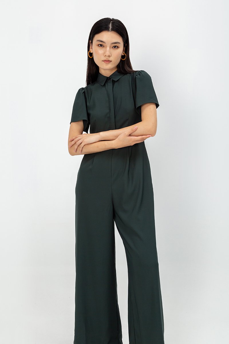 GWEN COLLARED BUTTONDOWN JUMPSUIT