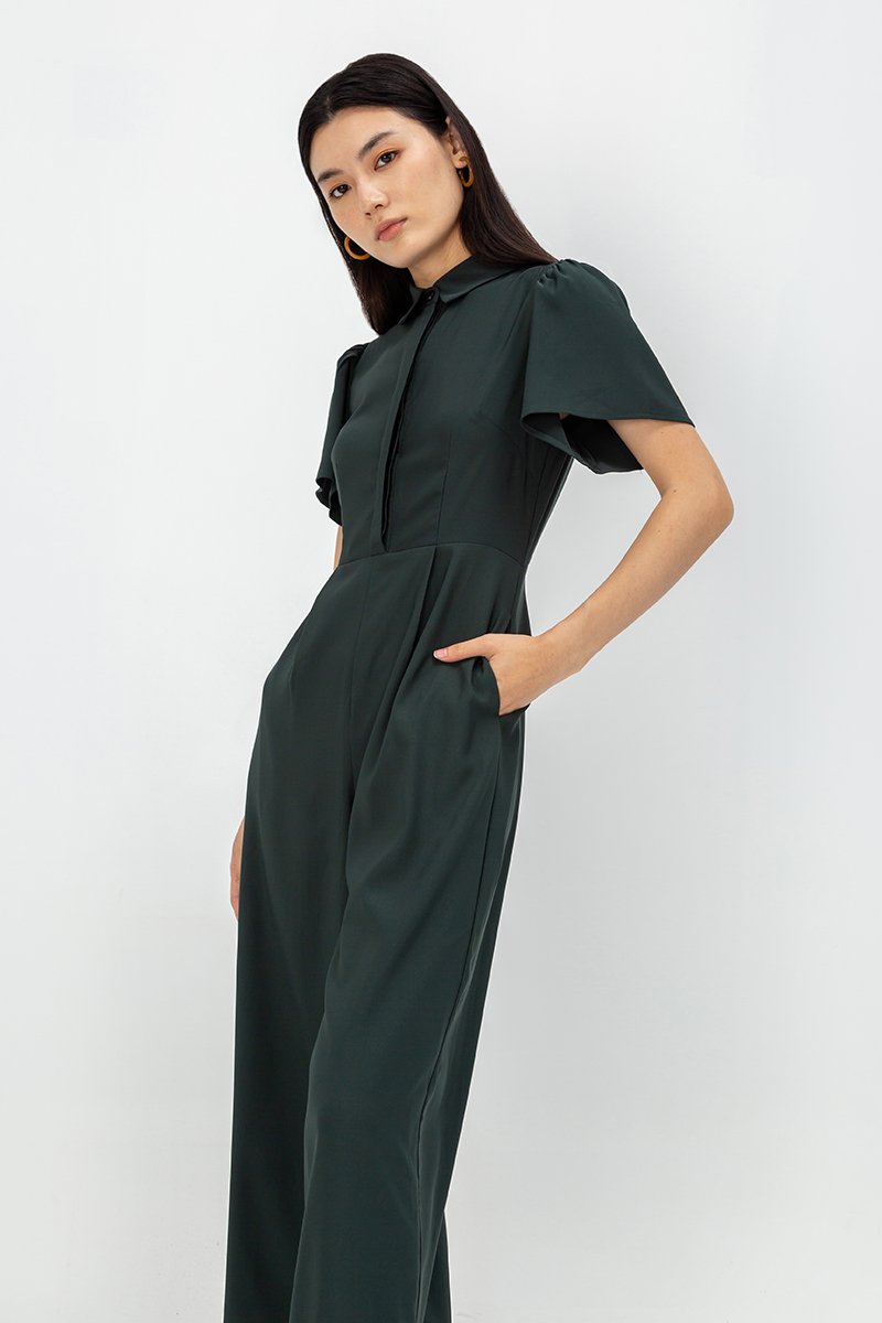 GWEN COLLARED BUTTONDOWN JUMPSUIT