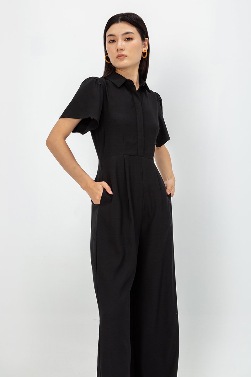 GWEN COLLARED BUTTONDOWN JUMPSUIT