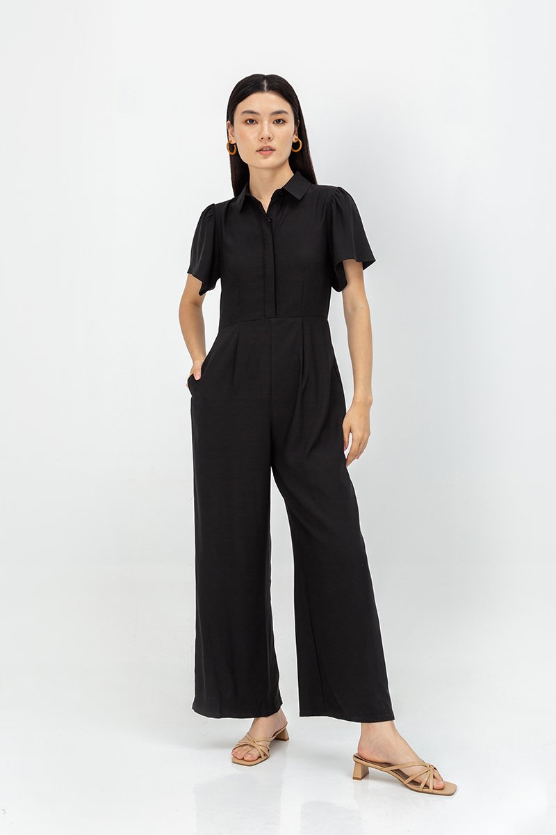 GWEN COLLARED BUTTONDOWN JUMPSUIT