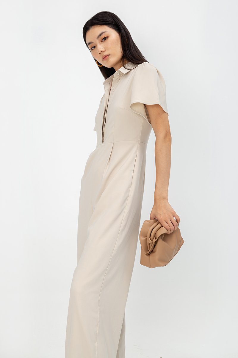 GWEN COLLARED BUTTONDOWN JUMPSUIT