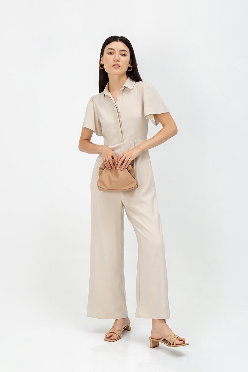 GWEN COLLARED BUTTONDOWN JUMPSUIT