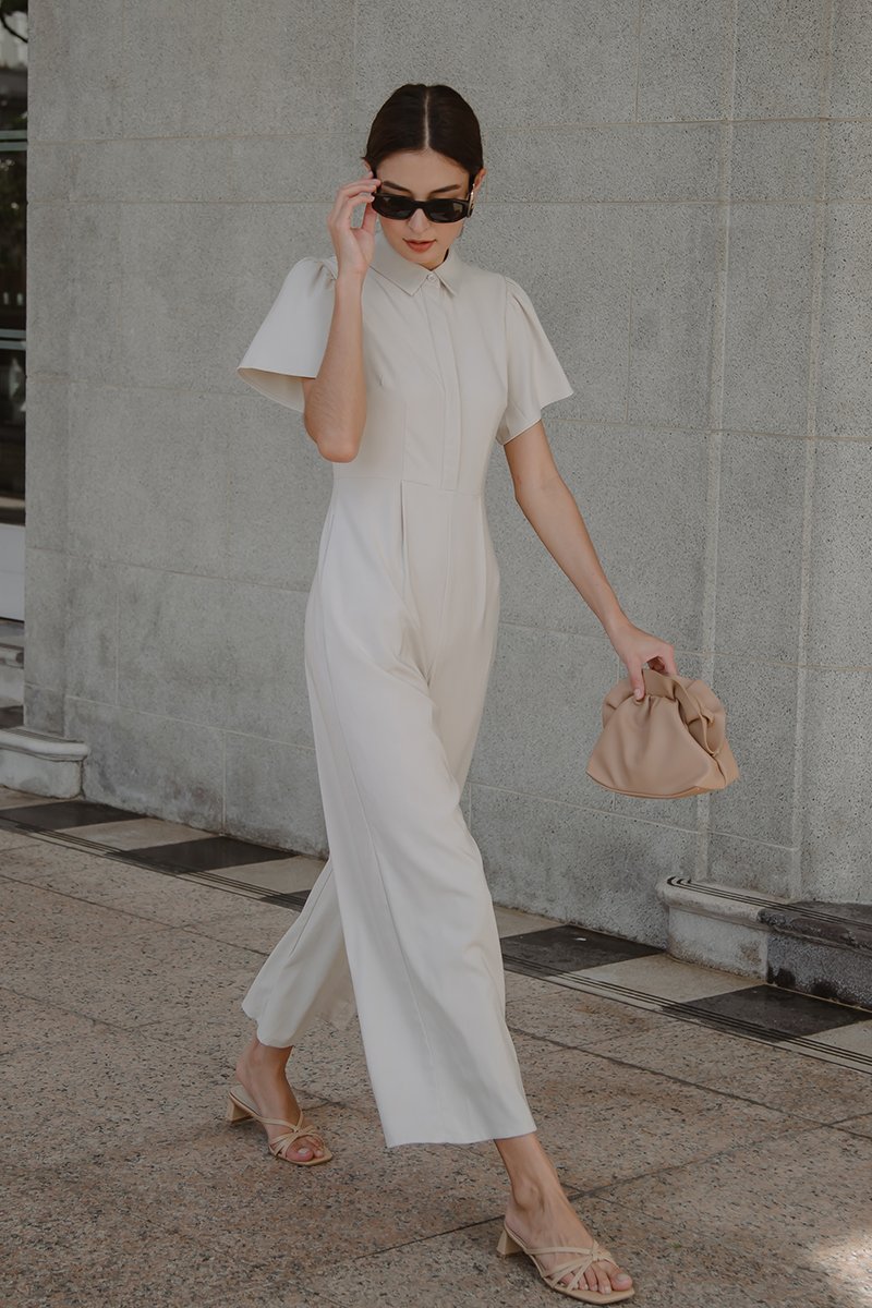 GWEN COLLARED BUTTONDOWN JUMPSUIT