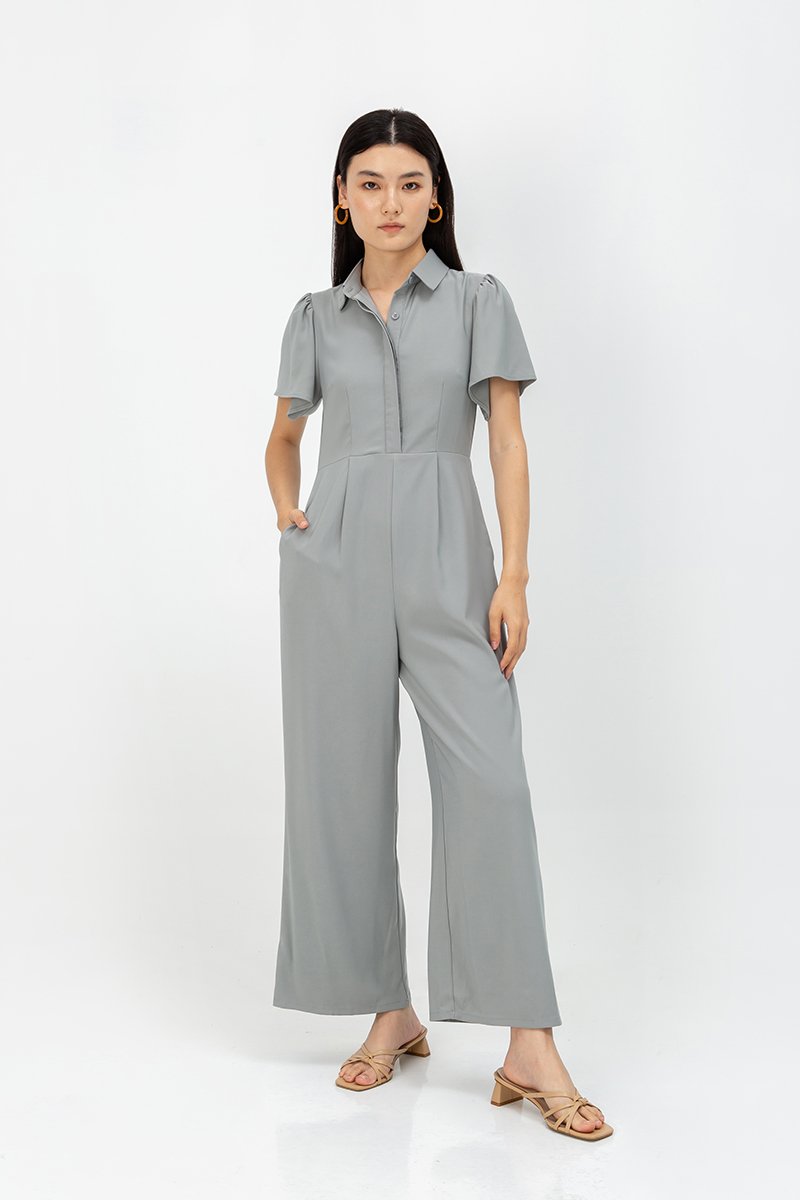 GWEN COLLARED BUTTONDOWN JUMPSUIT