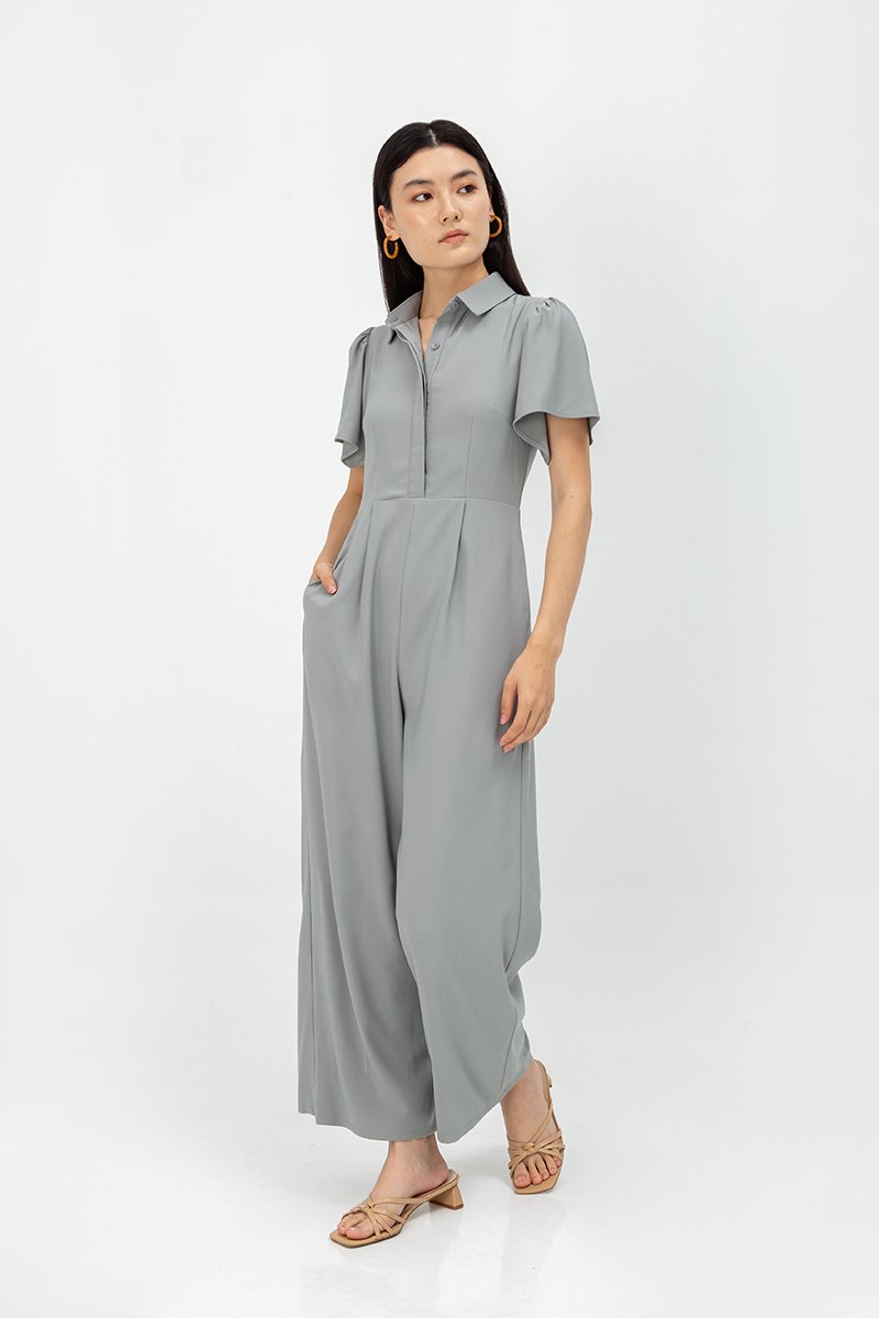 GWEN COLLARED BUTTONDOWN JUMPSUIT