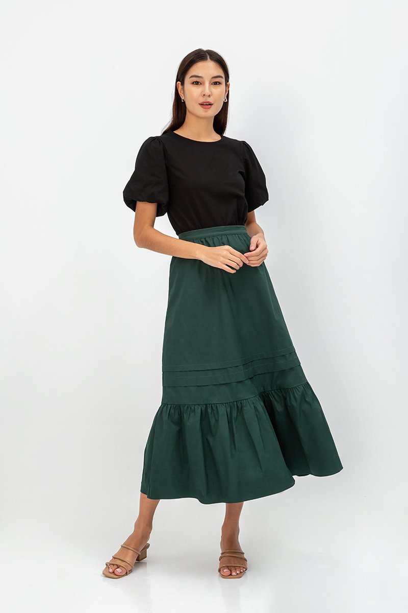 KYRA POPLIN MIDAXI SKIRT
