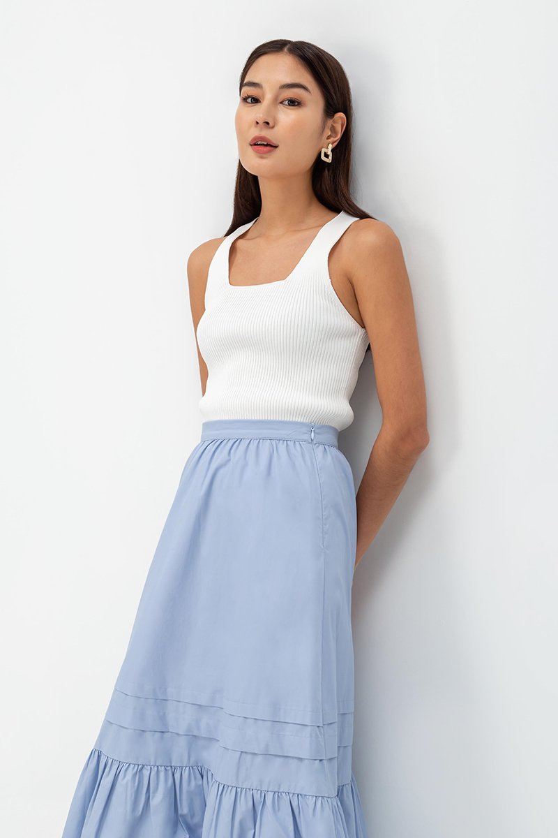 KYRA POPLIN MIDAXI SKIRT