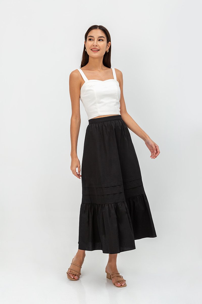 KYRA POPLIN MIDAXI SKIRT