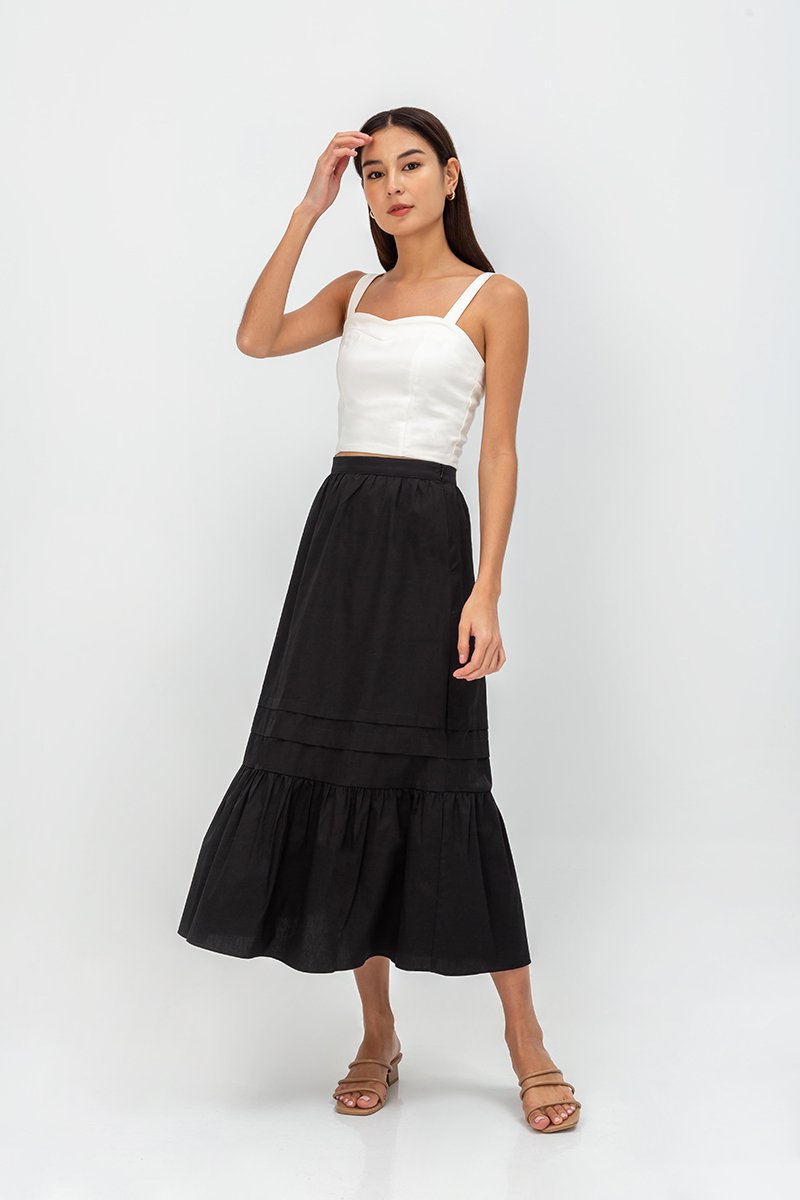 KYRA POPLIN MIDAXI SKIRT