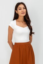 SORELLE DIAMOND NECKLINE KNIT TOP
