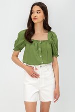 KORA SQUARENECK PUFF SLEEVE TOP