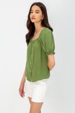 KORA SQUARENECK PUFF SLEEVE TOP