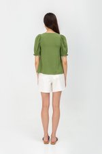 KORA SQUARENECK PUFF SLEEVE TOP
