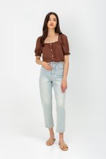 KORA SQUARENECK PUFF SLEEVE TOP