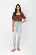 KORA SQUARENECK PUFF SLEEVE TOP