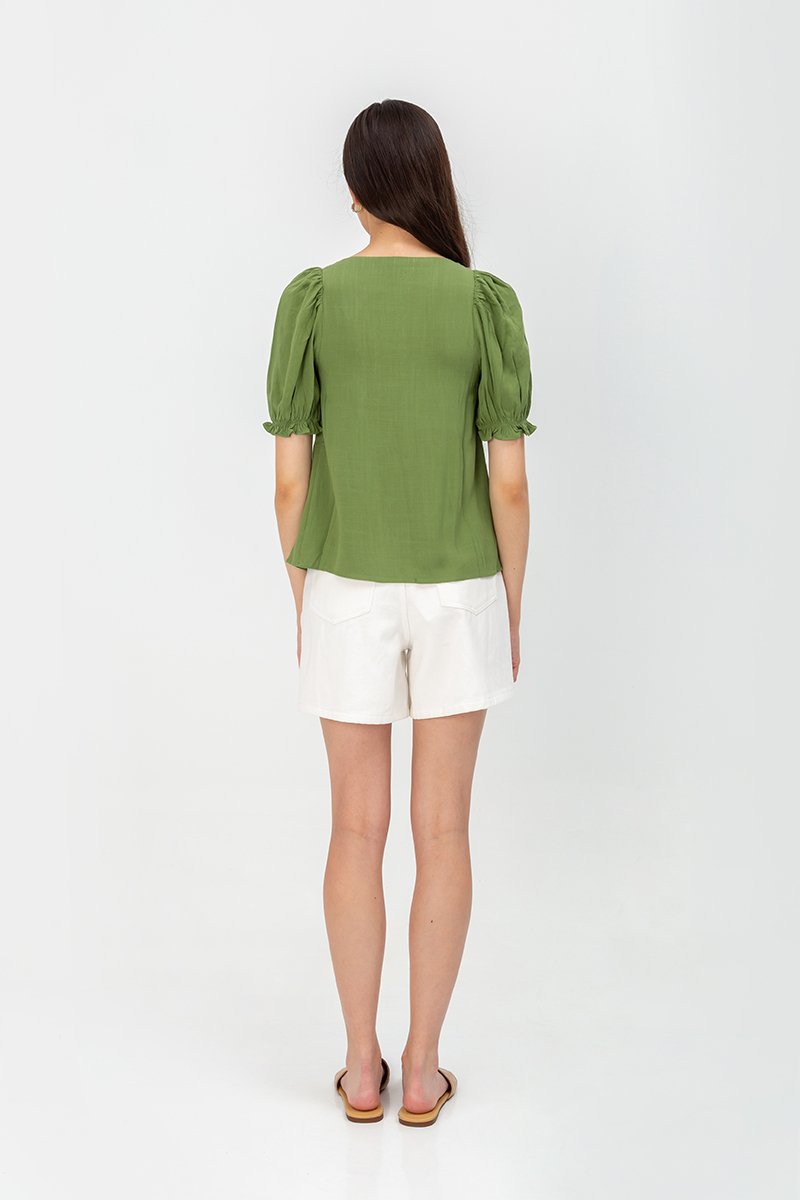 KORA SQUARENECK PUFF SLEEVE TOP