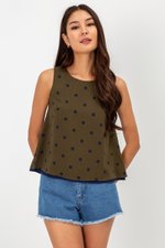 MISHA POLKA DOT REVERSIBLE TOP
