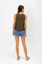 MISHA POLKA DOT REVERSIBLE TOP