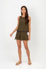 MISHA POLKA DOT REVERSIBLE TOP