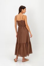 INIYA FLOUNCE HEM MAXI DRESS W SASH