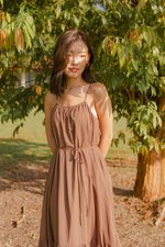 INIYA FLOUNCE HEM MAXI DRESS W SASH