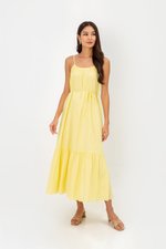 INIYA FLOUNCE HEM MAXI DRESS W SASH