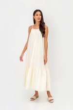 INIYA FLOUNCE HEM MAXI DRESS W SASH