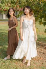 INIYA FLOUNCE HEM MAXI DRESS W SASH
