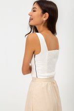 KAIRIN LINEN CROP TOP