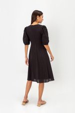 STASSIE EYELET SLEEVED MIDI DRESS
