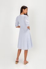 STASSIE EYELET SLEEVED MIDI DRESS