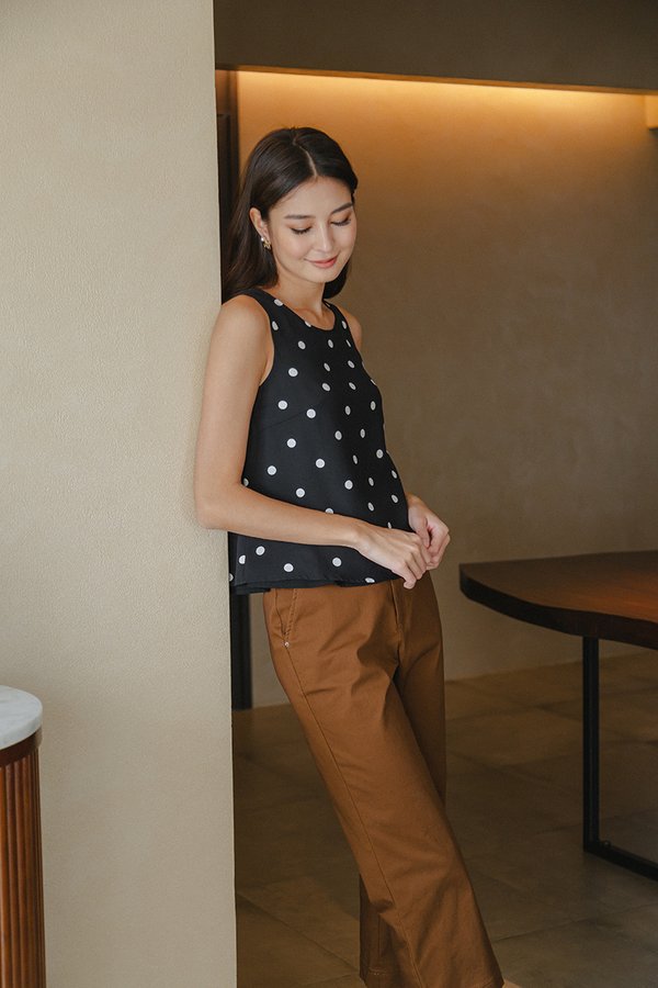 MISHA POLKA DOT REVERSIBLE TOP