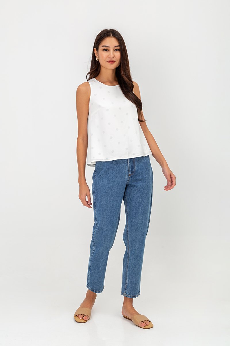 MISHA POLKA DOT REVERSIBLE TOP