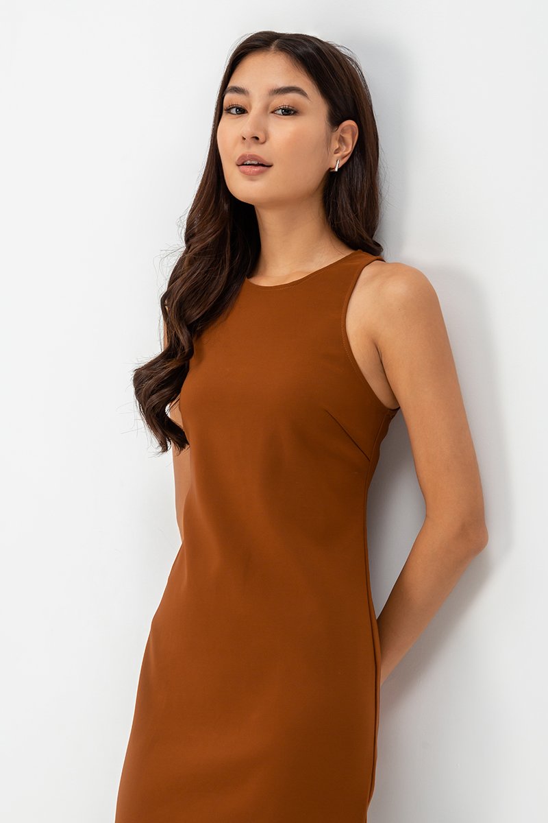DEVINA TANK COLUMN MIDI DRESS