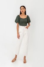 AMAELIA PUFF SLEEVE SMOCKED TOP