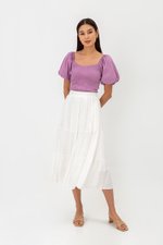 AMAELIA PUFF SLEEVE SMOCKED TOP