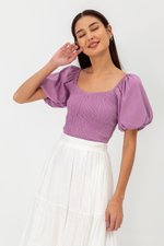 AMAELIA PUFF SLEEVE SMOCKED TOP