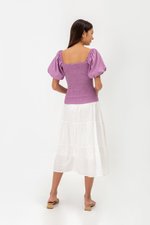 AMAELIA PUFF SLEEVE SMOCKED TOP