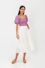 AMAELIA PUFF SLEEVE SMOCKED TOP