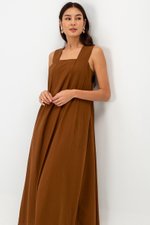 YUKI LINEN VBACK MAXI DRESS
