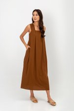 YUKI LINEN VBACK MAXI DRESS