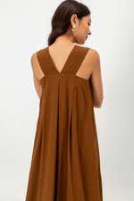 YUKI LINEN VBACK MAXI DRESS